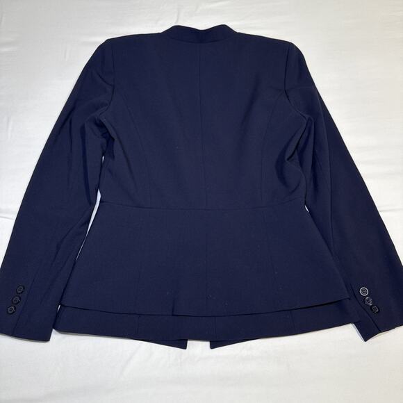 Antonio Melani Womens 8 Navy Blue 1 Button Layered Business Career Blazer EUC - Picture 13 of 15